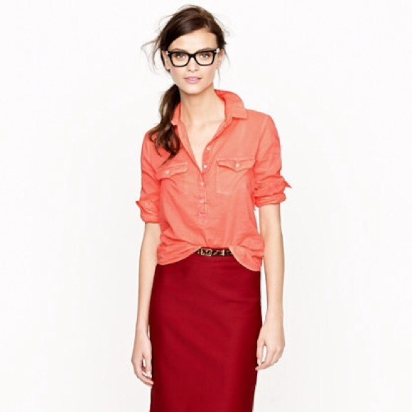 J. Crew Tops - J. Crew Ink Dip Popover